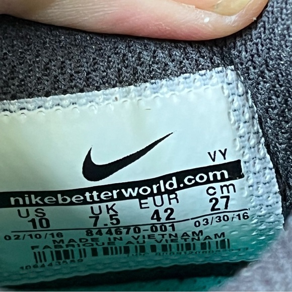 Nike FS Lite Run 3 Running Women’s Black Teal Athletic Shoes Size 10 Lightweight - Picture 10 of 12